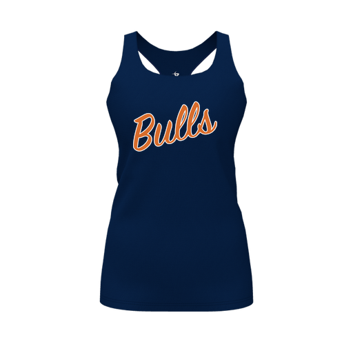 [FT0TRBNV-FYS-LOGO1] Decker Racerback Tank Top (Female Youth S, Navy, Logo 1)