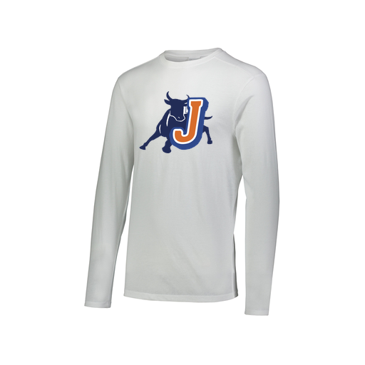 [FTLCUBWH-AXS-LOGO2] Decker Men's Tri-Blend T-Shirt - Long Sleeve (Adult XS, White, Logo 2)