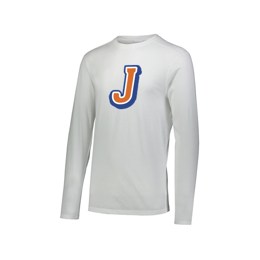 [FTLCUBWH-AXS-LOGO3] Decker Men's Tri-Blend T-Shirt - Long Sleeve (Adult XS, White, Logo 3)