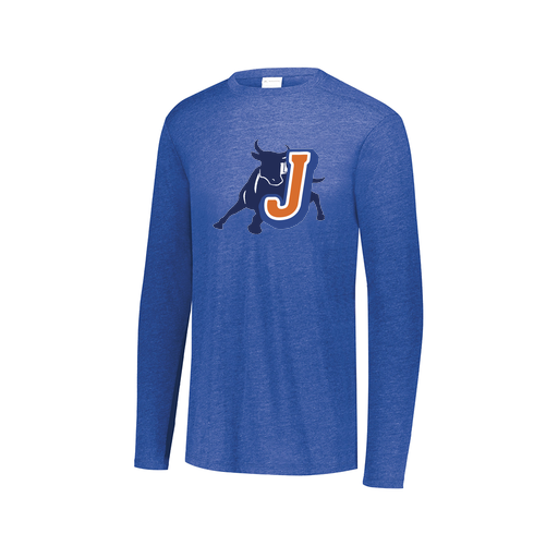 [FTLCUBRY-AXS-LOGO2] Decker Men's Tri-Blend T-Shirt - Long Sleeve (Adult XS, Royal, Logo 2)